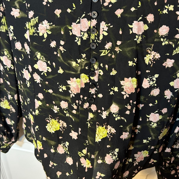 Zadig & Voltaire Twina Soft Crinkle Floral Roses Shirt size XS - Picture 4 of 8